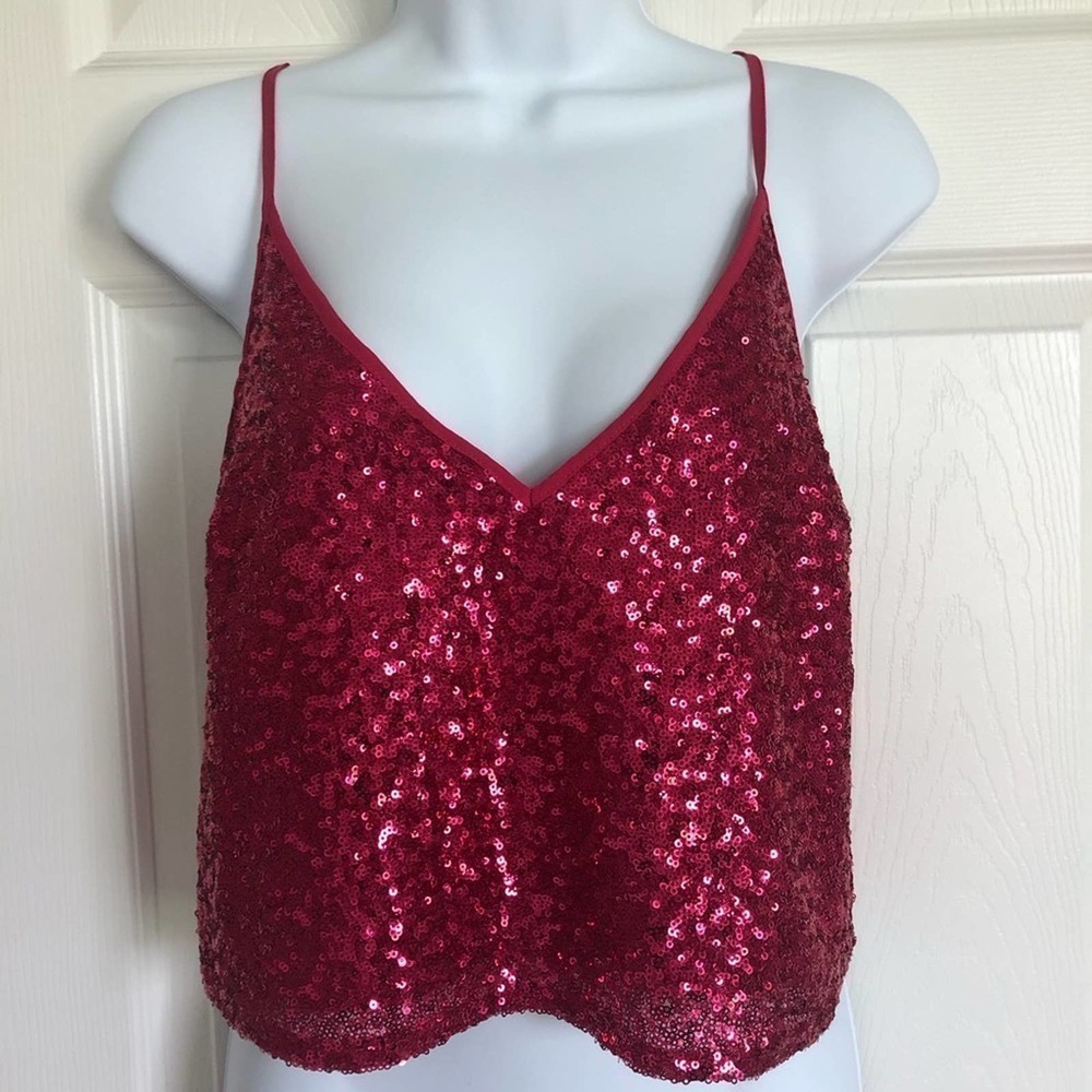EXPRESS x Olivia Culpo Sequin Tank Top XS NWT